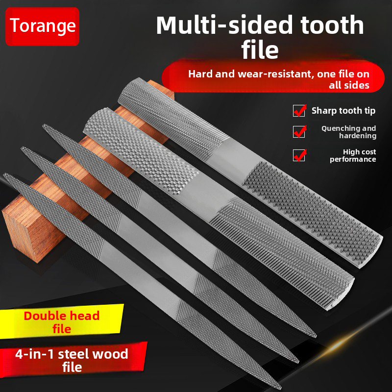Woodworking Rasps And Files - Four in One Woodworking File Set