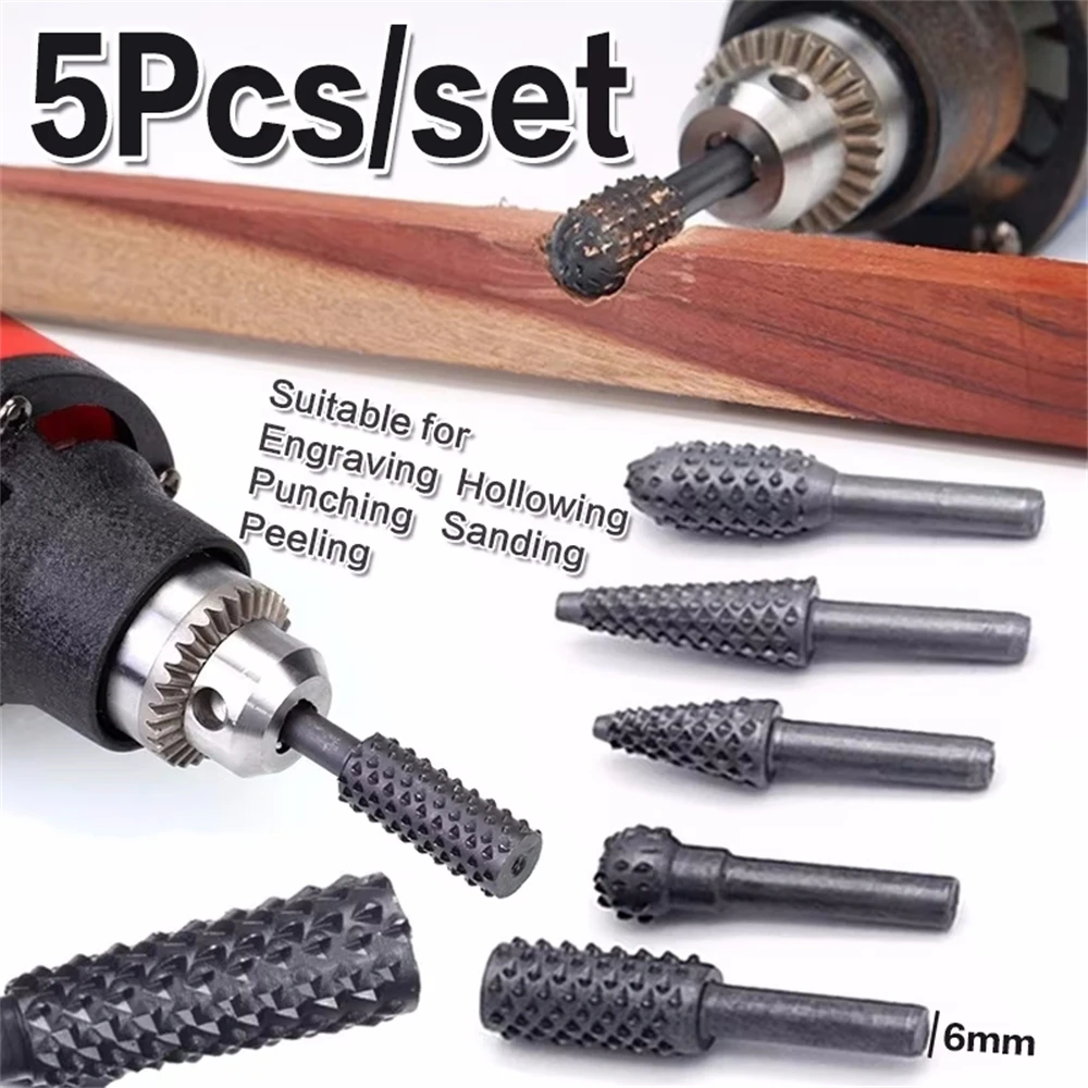 Woodworking Rasps And Files - 5PCS Rotary Craft Files Rotary Rasp