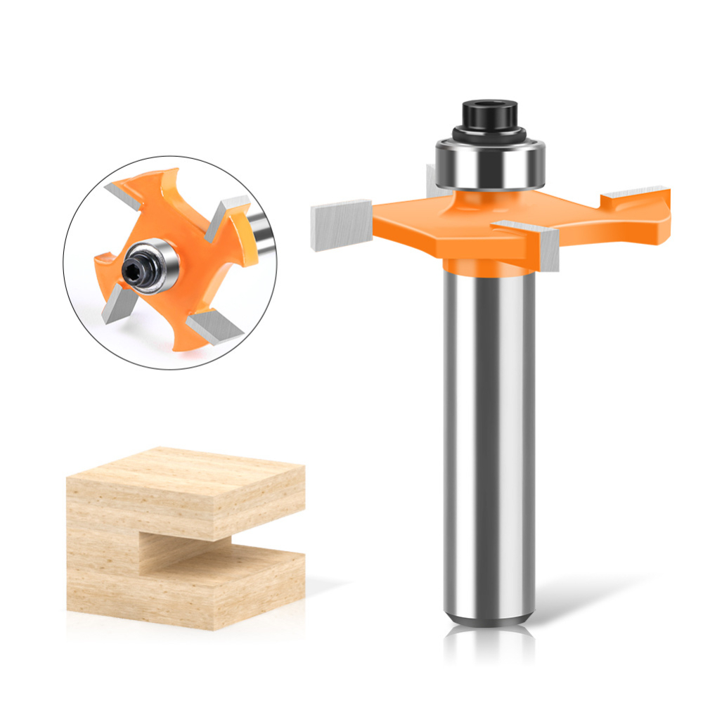 Woodworking Groove - 4 Wings T Slot Router Bit