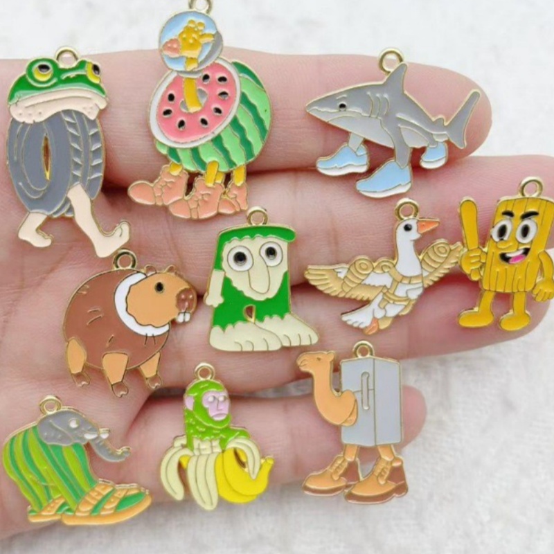Woodworking Hobbies - 10pcs Creative Alloy Drip Oil Jewelry,