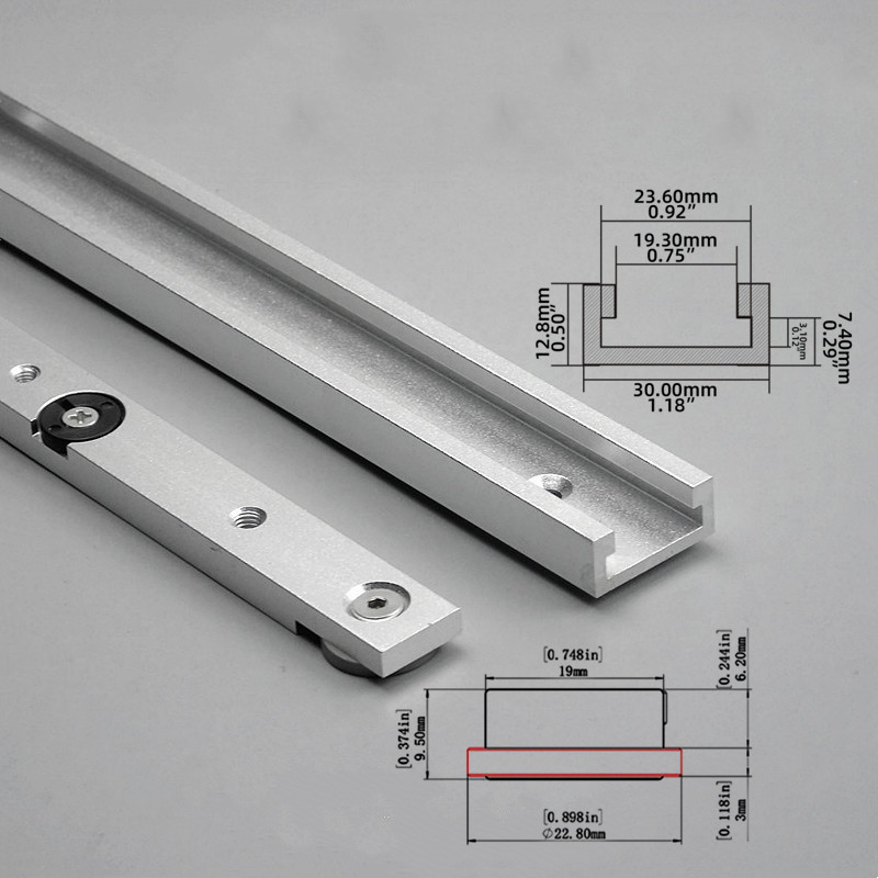 Woodworking Work Table - 2Pcs T‑Track & Miter Track Jig