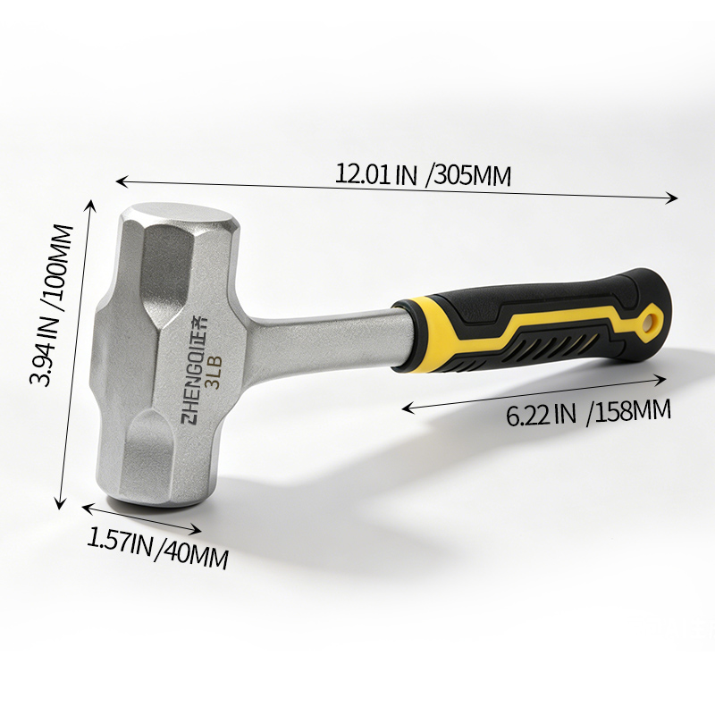 Woodworking For Engineers - Octagonal Hammer Heavy Duty One-Piece Forged