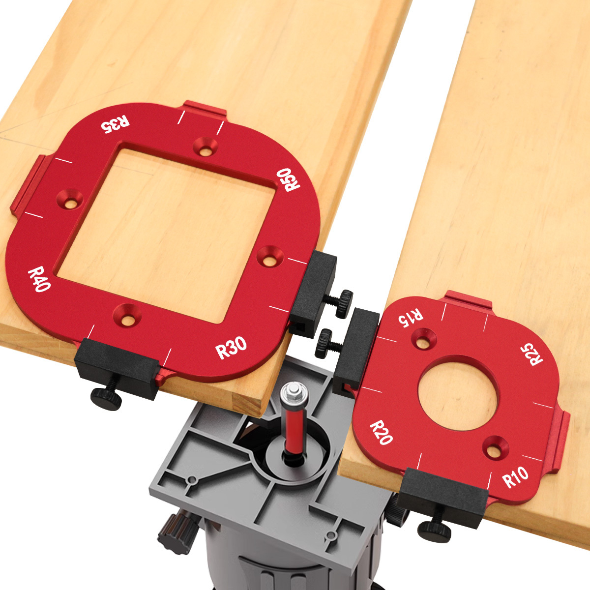 Woodworking Design Software - Woodworking Router Corner Radius Template, 4‑in‑1