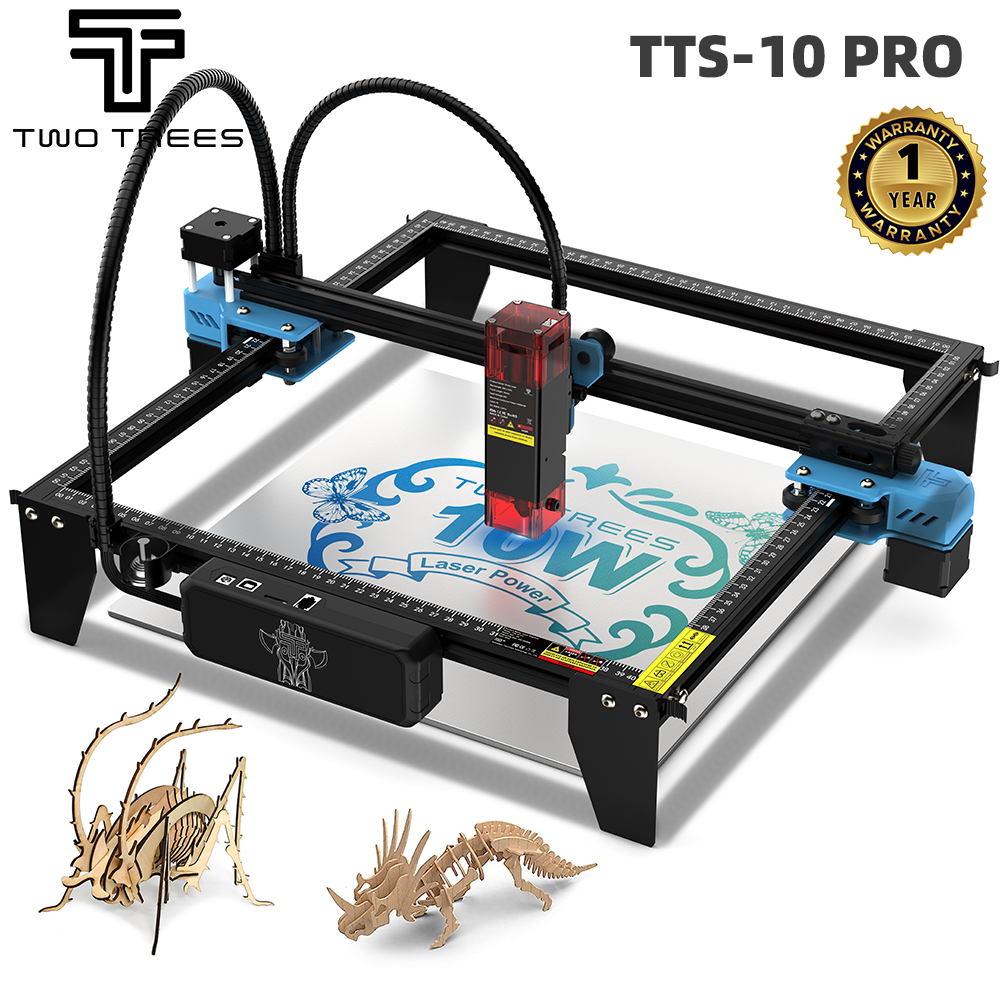 Woodworking Logo - TWOTREES TTS-10 Pro Laser Engraver Stainless