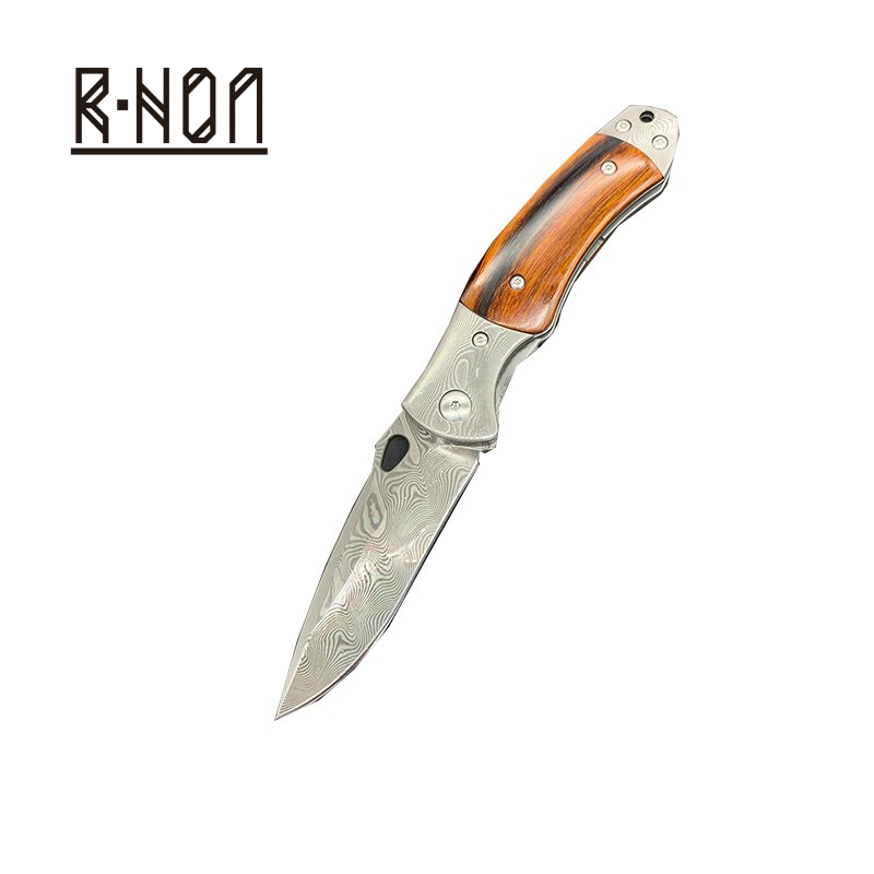 Woodworking Usa - RHON 3.14inch Premium Damascus Steel Folding
