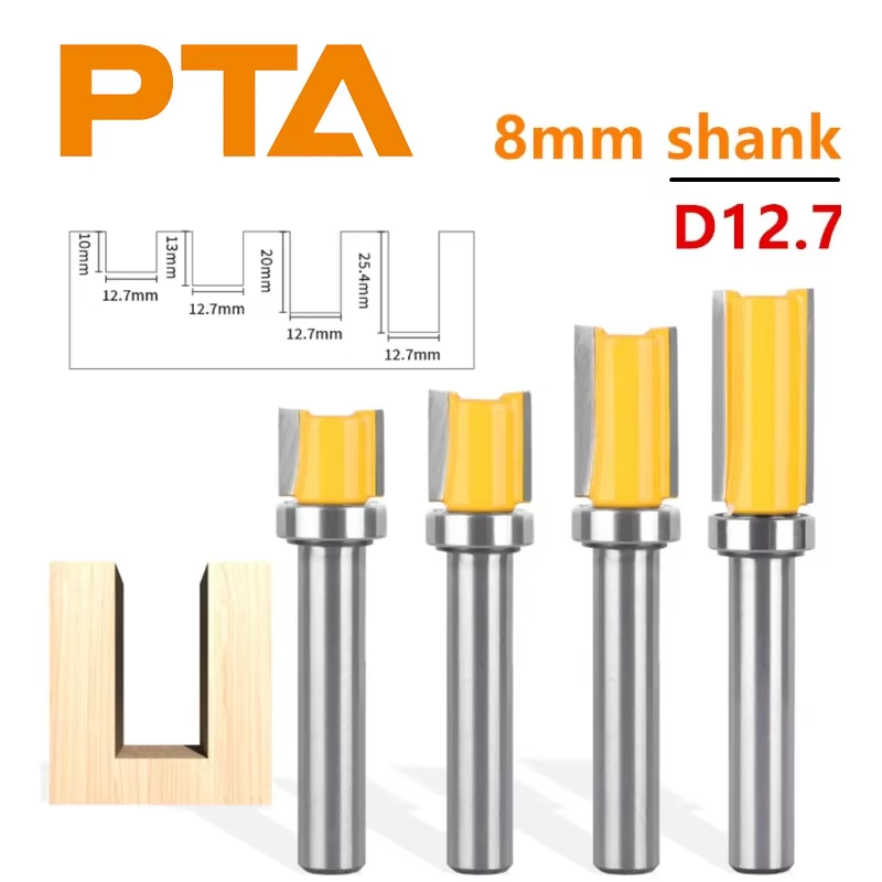 Woodworking Design Software - Milling Cutter 8mm Shank Template Trim