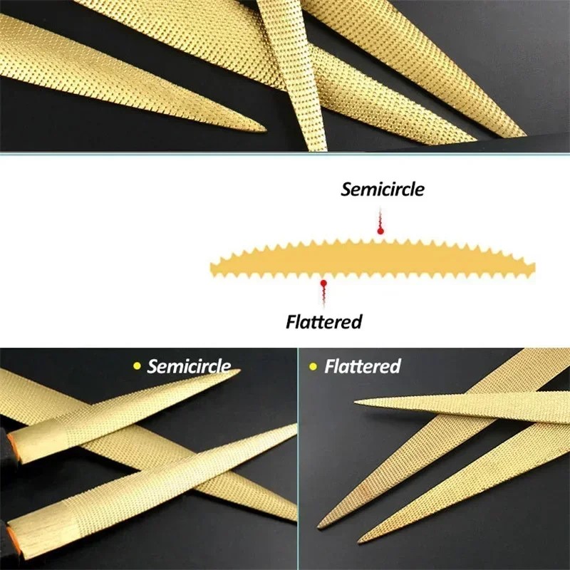 1PC Golden Tapered Rasp Wood F - Woodworking Rasps And Files ulasan dan harga