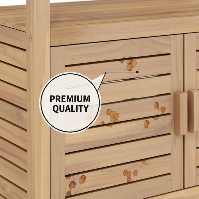 Outdoor Potting Bench Acacia W - Woodworking Work Table ulasan dan harga
