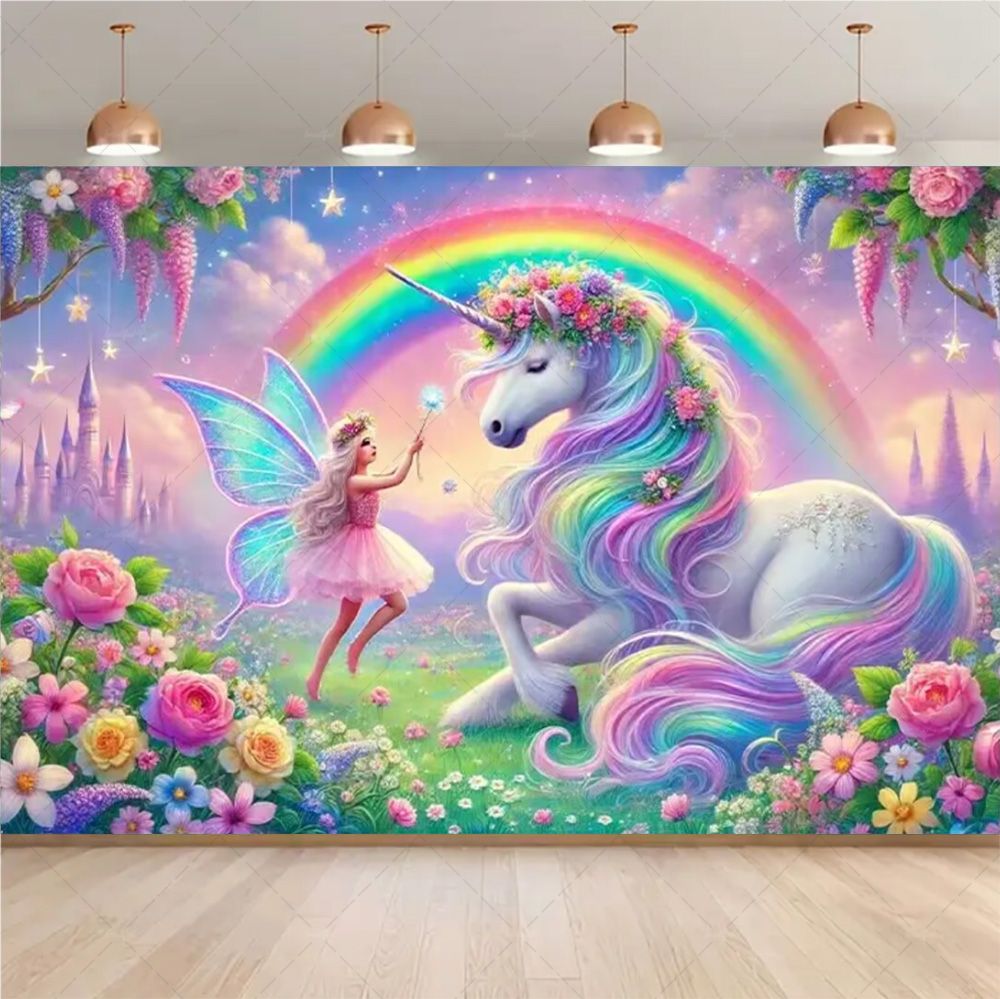 Pink 3D Magical Unicorn and Fa - Woodworking Horse ulasan dan harga