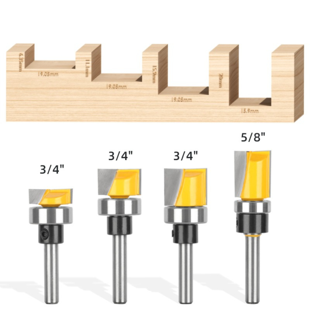1/4Inch Shank Flush Trim Route - Woodworking Groove ulasan dan harga
