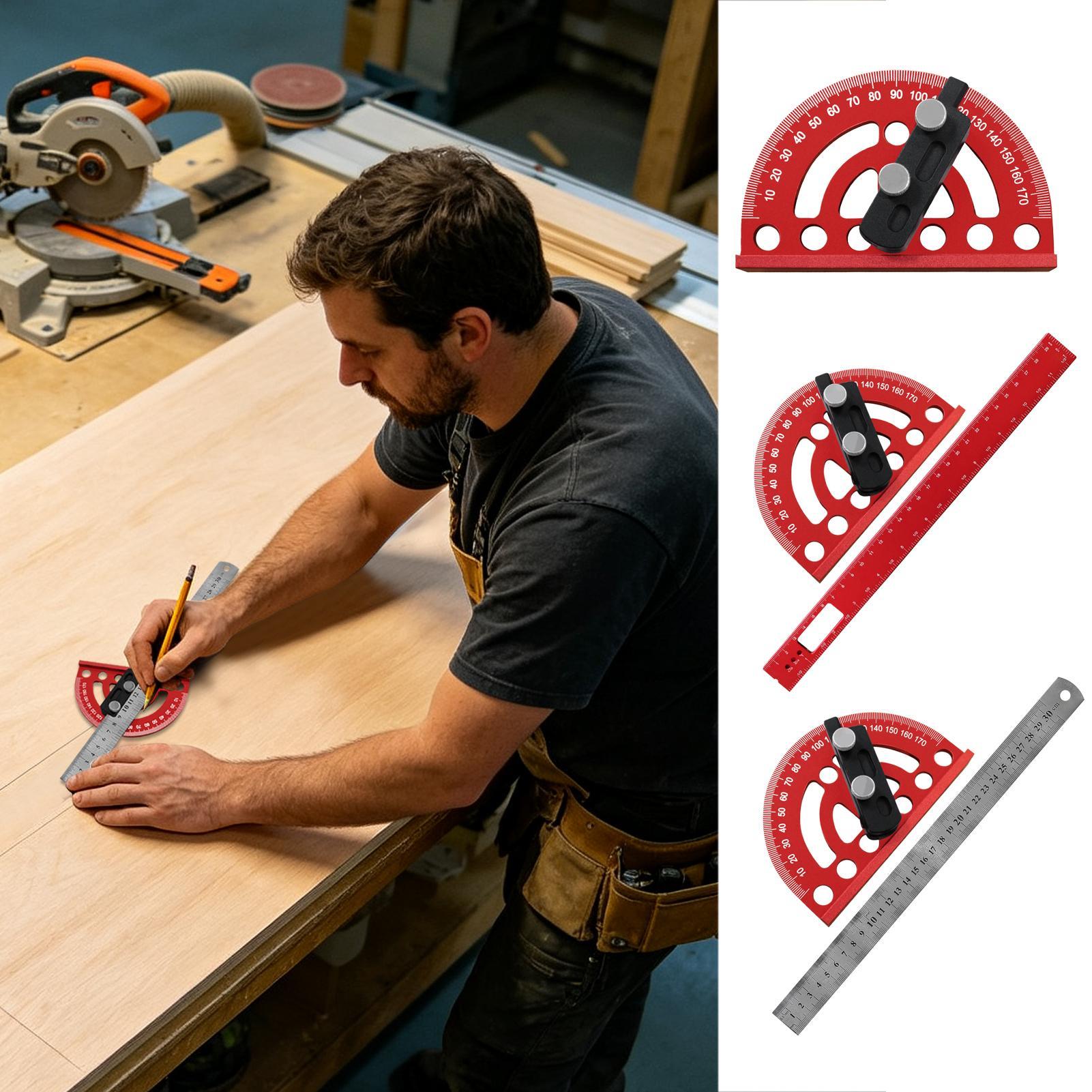 Angle Ruler Precision 0-180 De - Woodworking For Engineers ulasan dan harga