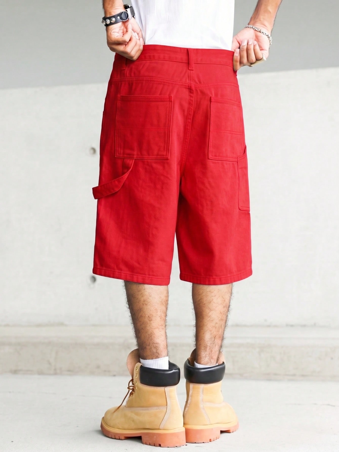 Men's Solid Bright Red Carpent - Woodworking Overalls ulasan dan harga