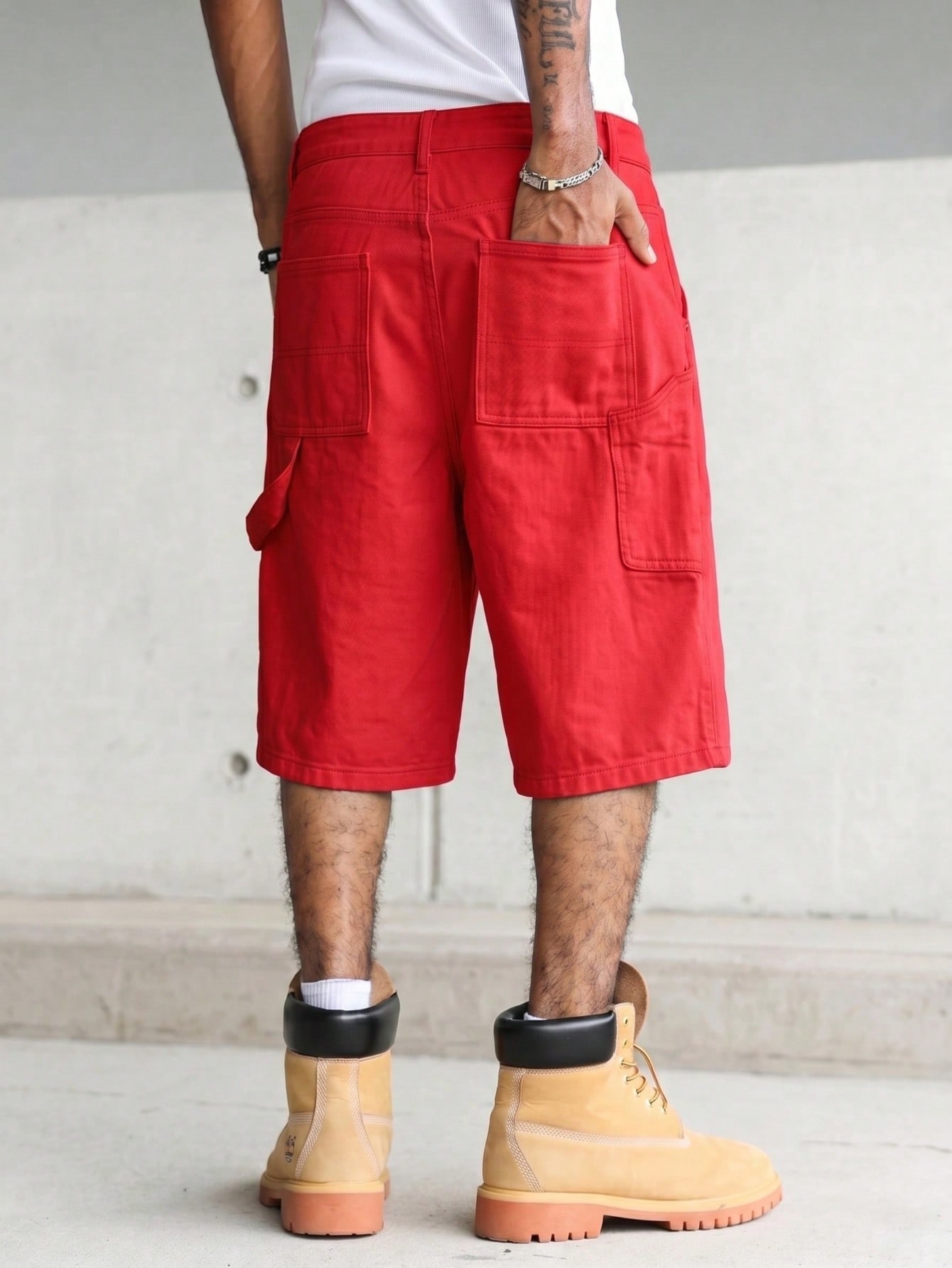 Men's Solid Bright Red Carpent - Woodworking Overalls ulasan dan harga