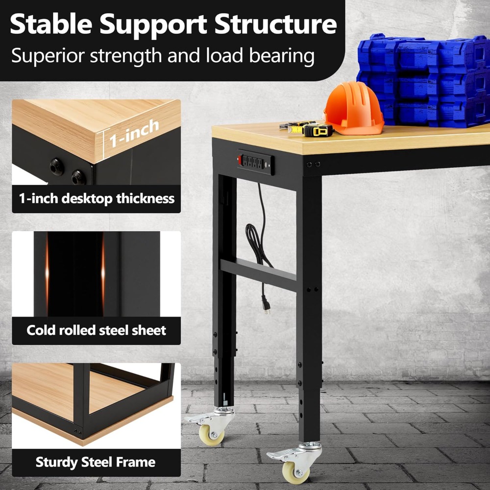 Adjustable Workbench, Heavy Du - Woodworking Work Table ulasan dan harga