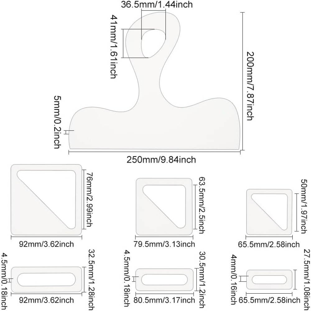 7Pcs Charcuterie Template Acry - Woodworking Groove ulasan dan harga