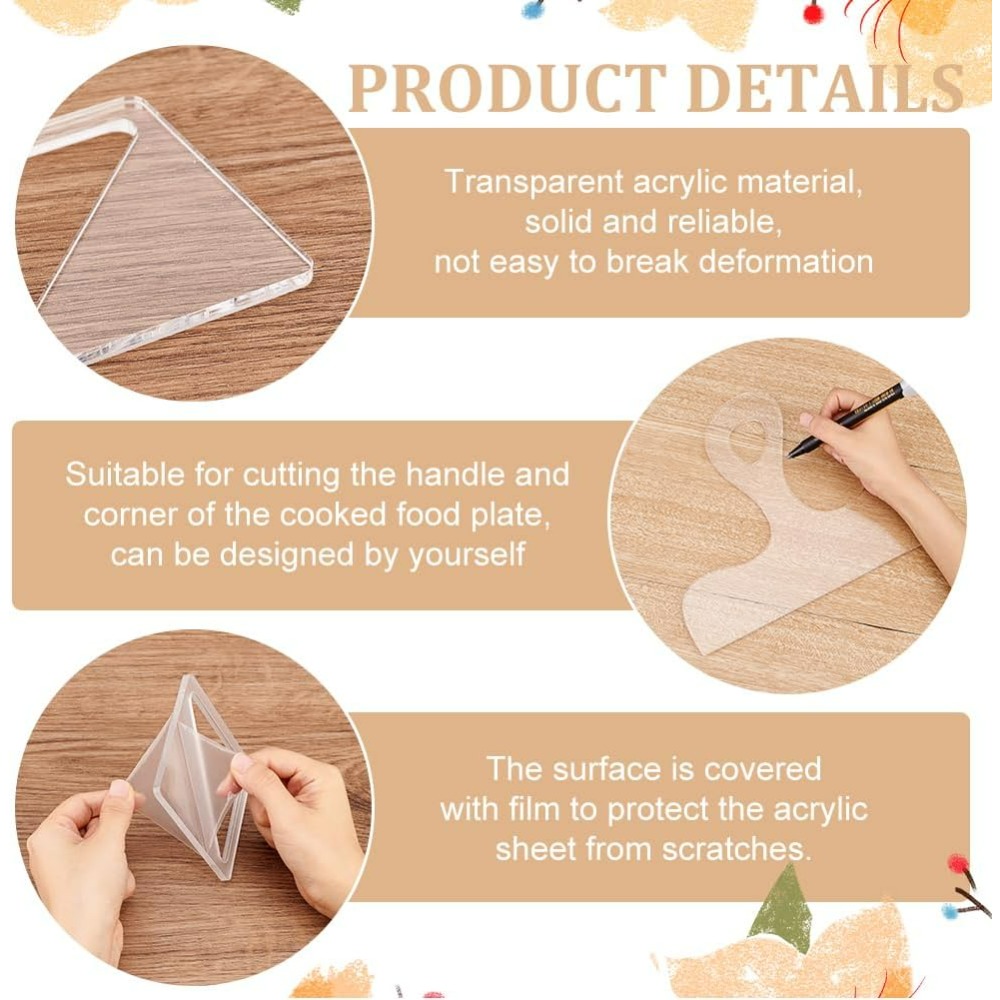 7Pcs Charcuterie Template Acry - Woodworking Groove ulasan dan harga