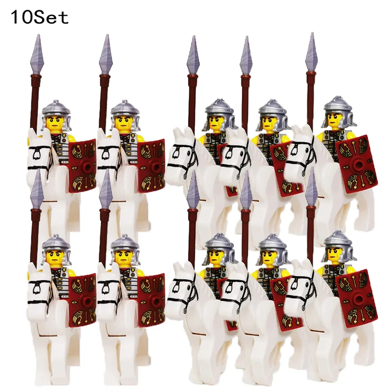 10 Sets Medieval Knights Dark  - Woodworking Horse ulasan dan harga