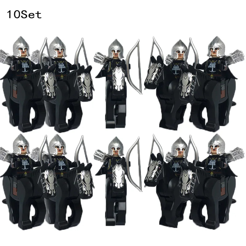 10 Sets Medieval Knights Dark  - Woodworking Horse ulasan dan harga