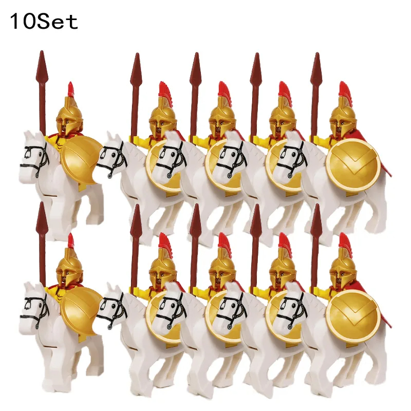 10 Sets Medieval Knights Dark  - Woodworking Horse ulasan dan harga