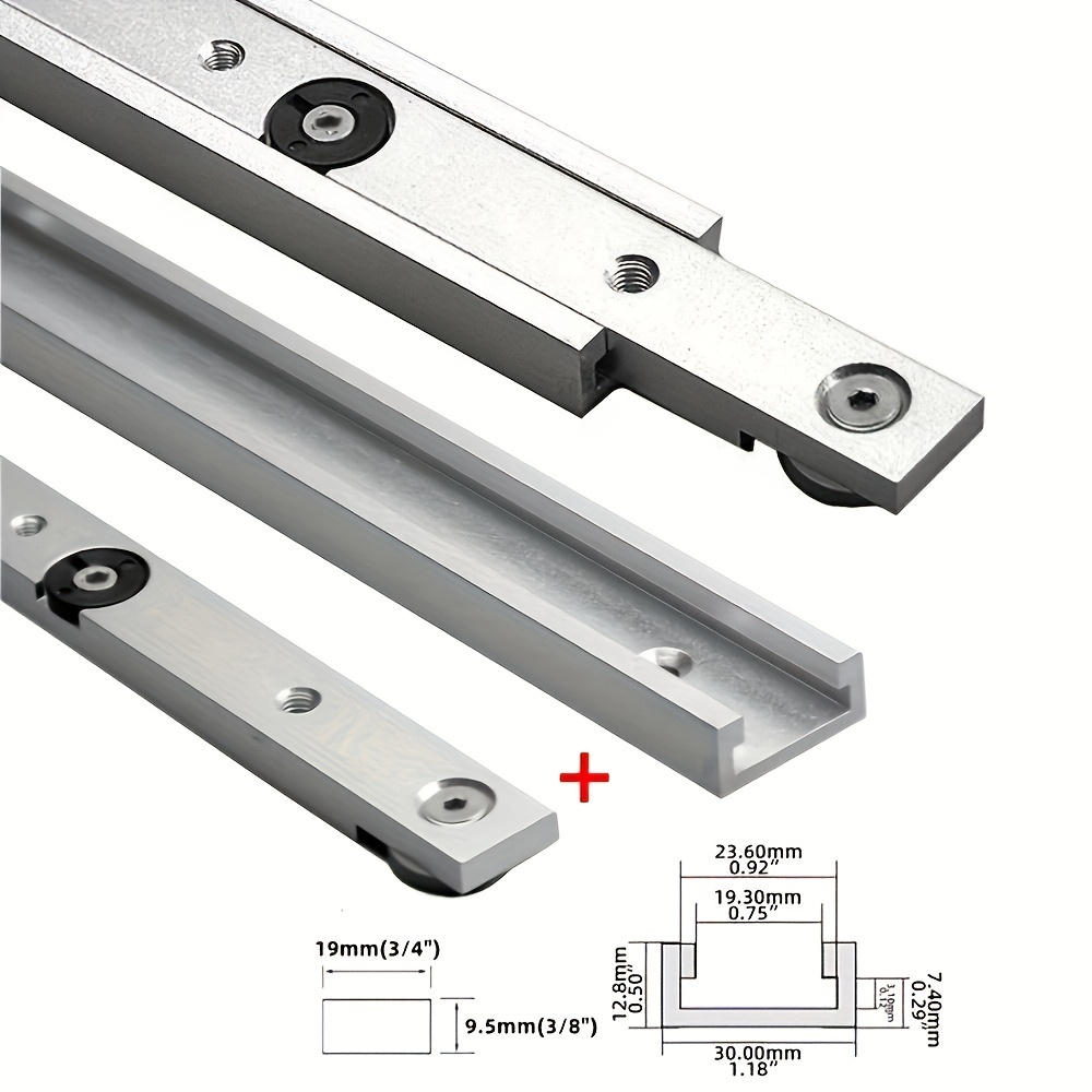 2Pcs T‑Track & Miter Track Jig - Woodworking Work Table ulasan dan harga