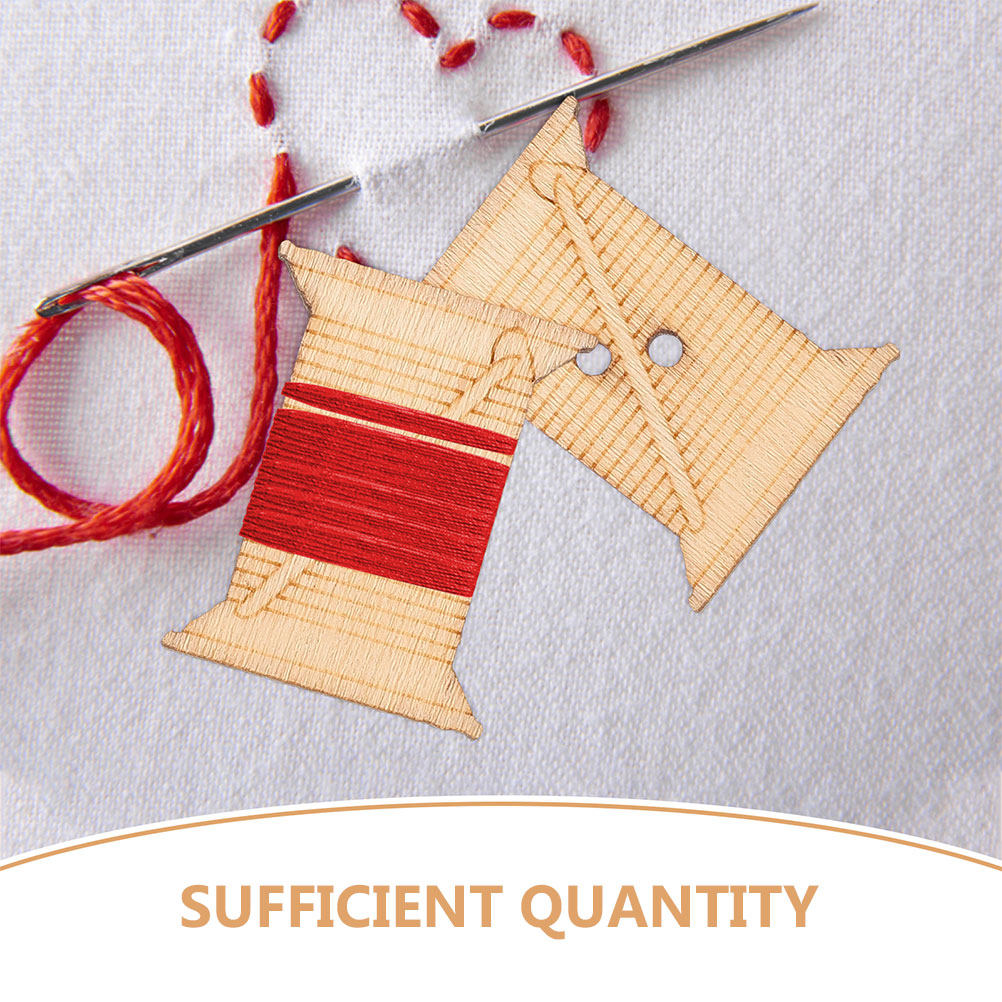 100Pcs Wooden Embroidery Floss - Woodworking Hobbies ulasan dan harga