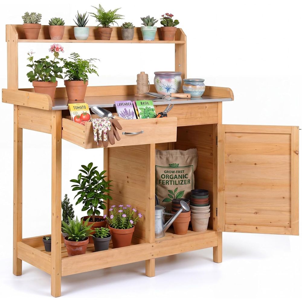 Outdoor Potting Bench Table Wo - Woodworking Bench ulasan dan harga