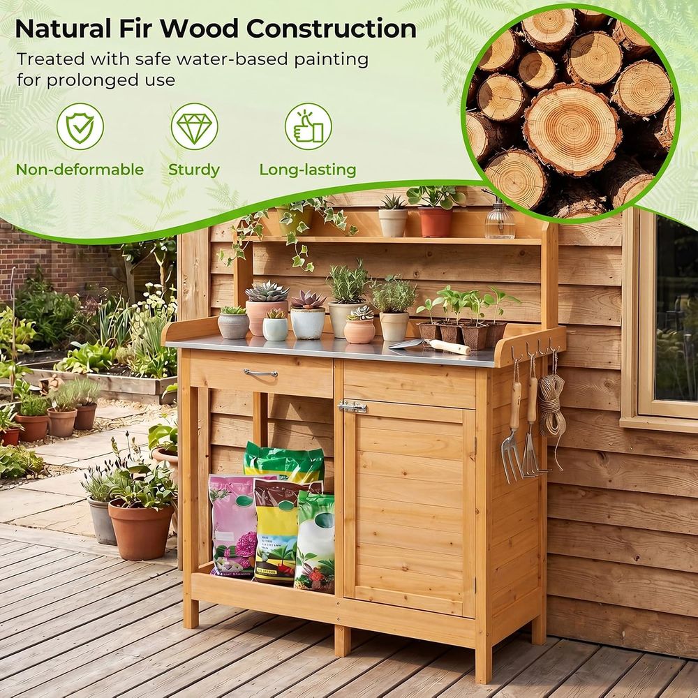 Outdoor Potting Bench Table Wo - Woodworking Bench ulasan dan harga