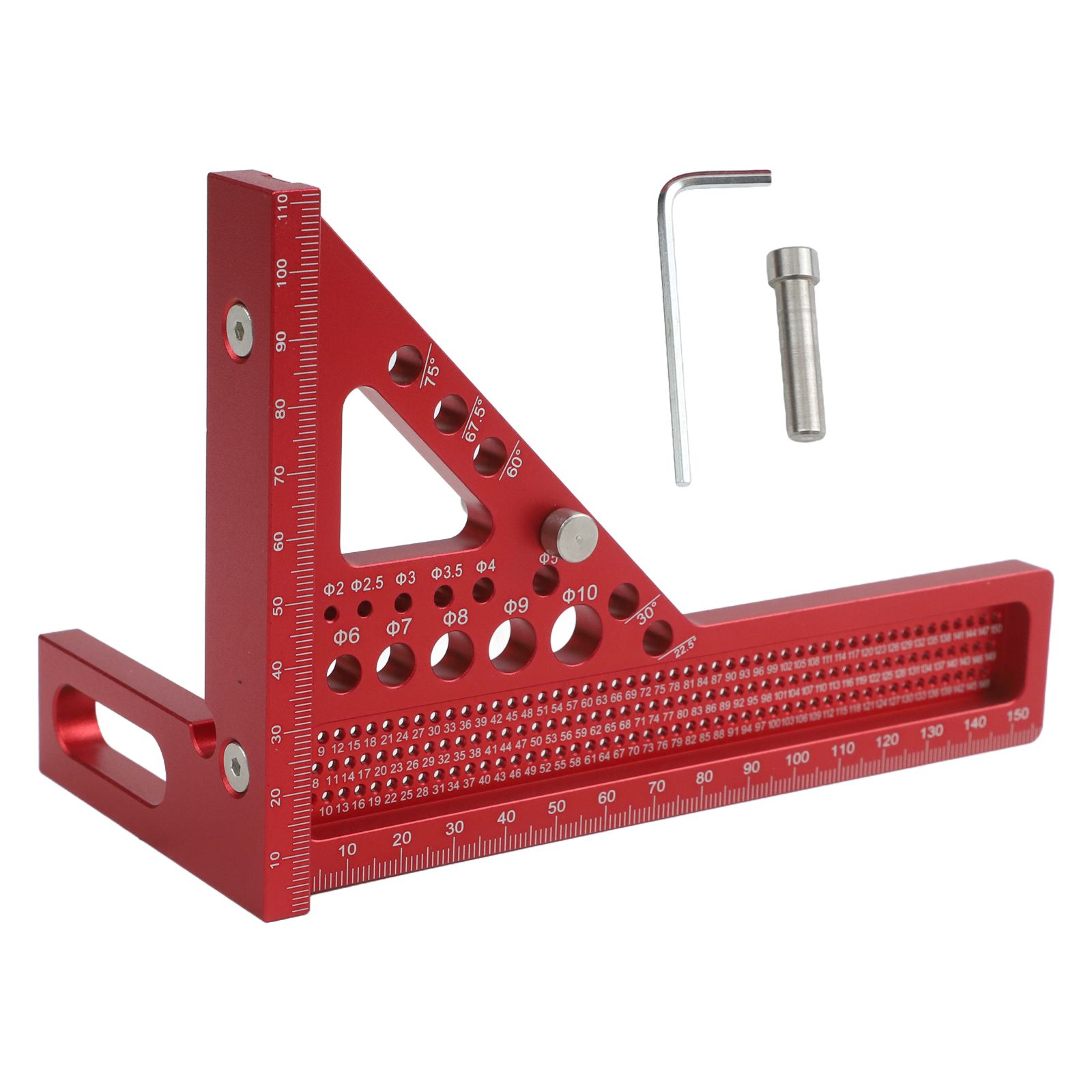 Red 3D Carpenter Square Ruler  - Woodworking For Engineers ulasan dan harga