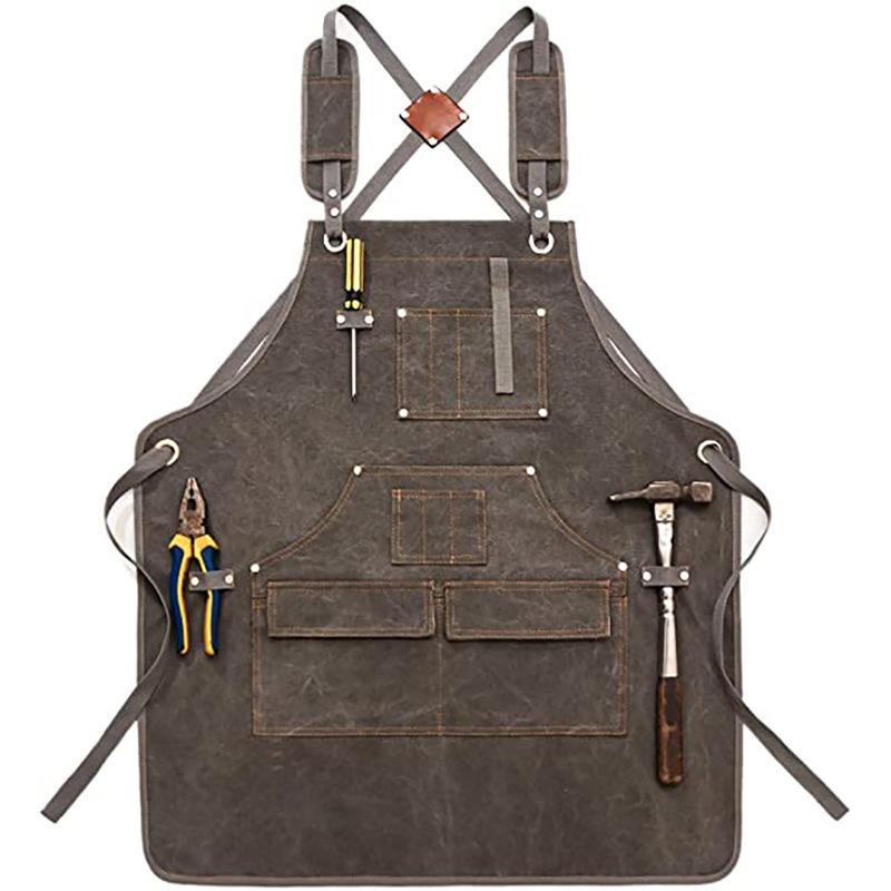 Simple Thickened Canvas Apron  - Woodworking Overalls ulasan dan harga